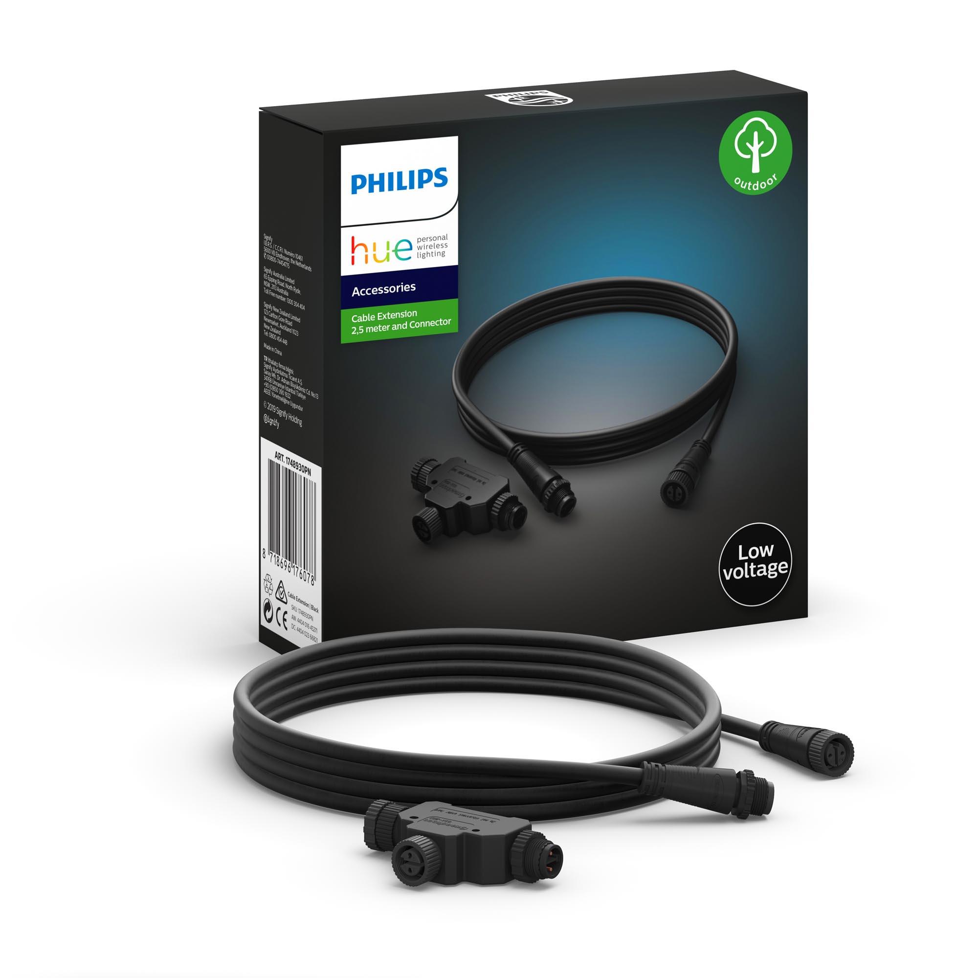 Philips Hue – Forlengelseskabel – Lavspenningskabel 2,5M + T-ledd v:2350709