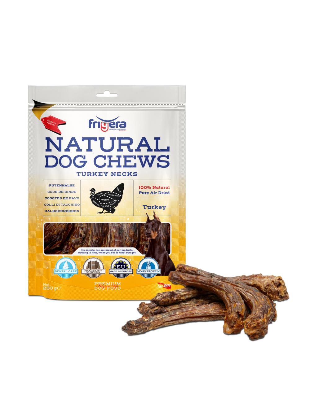 Frigera - Natural Dog Chews Turkey necks 250gr - (402285851772) v:6392898