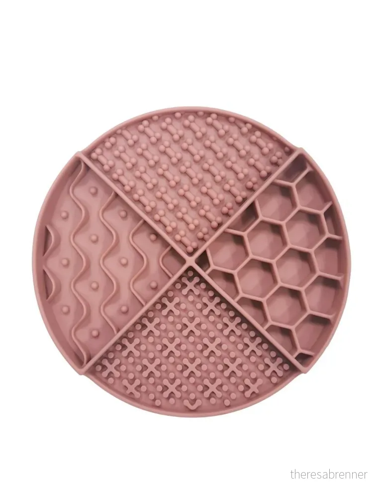 Nordic paws - Lickmat Round - Red - 21x21cm v:6788081