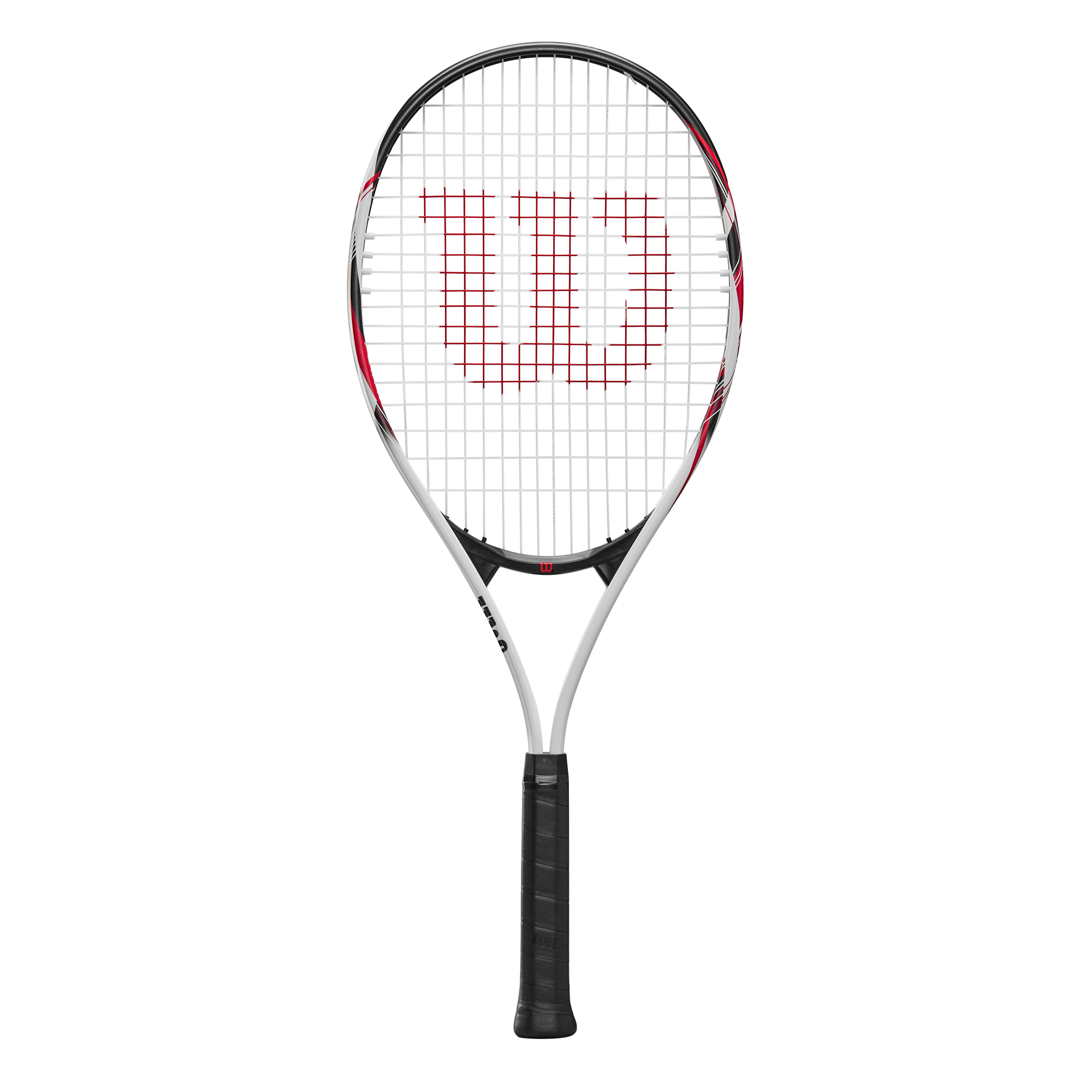 Wilson – Fusion XL Tennisrackett med Strenger – Oversize Lettvekt for Nybegynnere med V-Matrix – White/Black – Grip 2 v:7813435