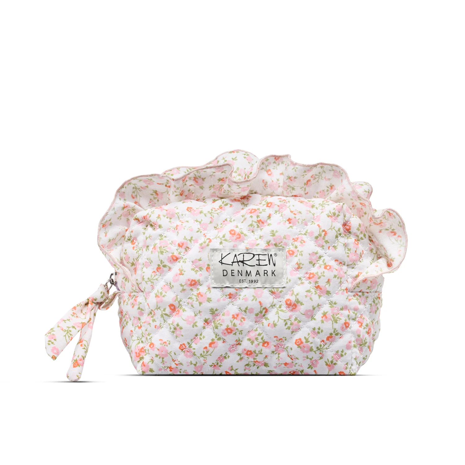 Karen - Liten KAREN Toalettmappe - Pink and White - 17x16x11 cm v:9992821