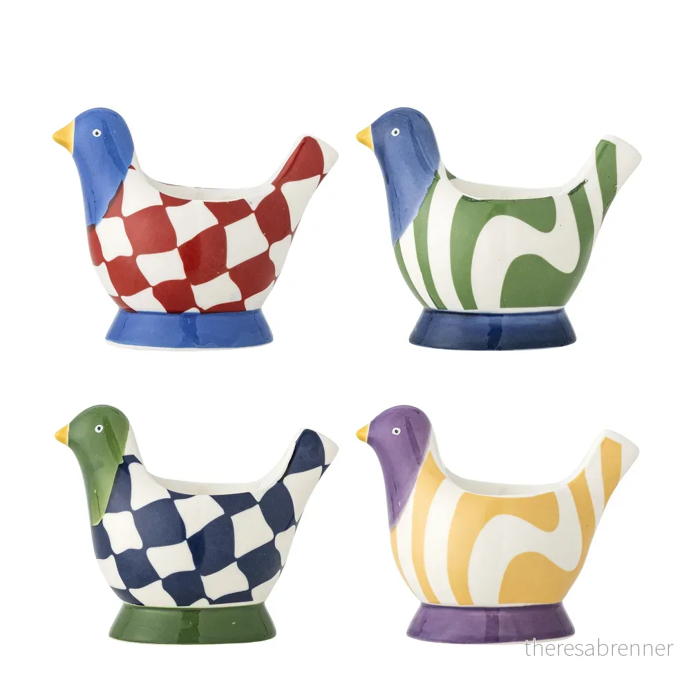 Bloomingville – Birdy Egg Cup – Multi – Stoneware – Gratis frakt v:9848195 Bloomingville – Birdy Egg Cup – Multi – Stoneware – Gratis frakt v:9848195