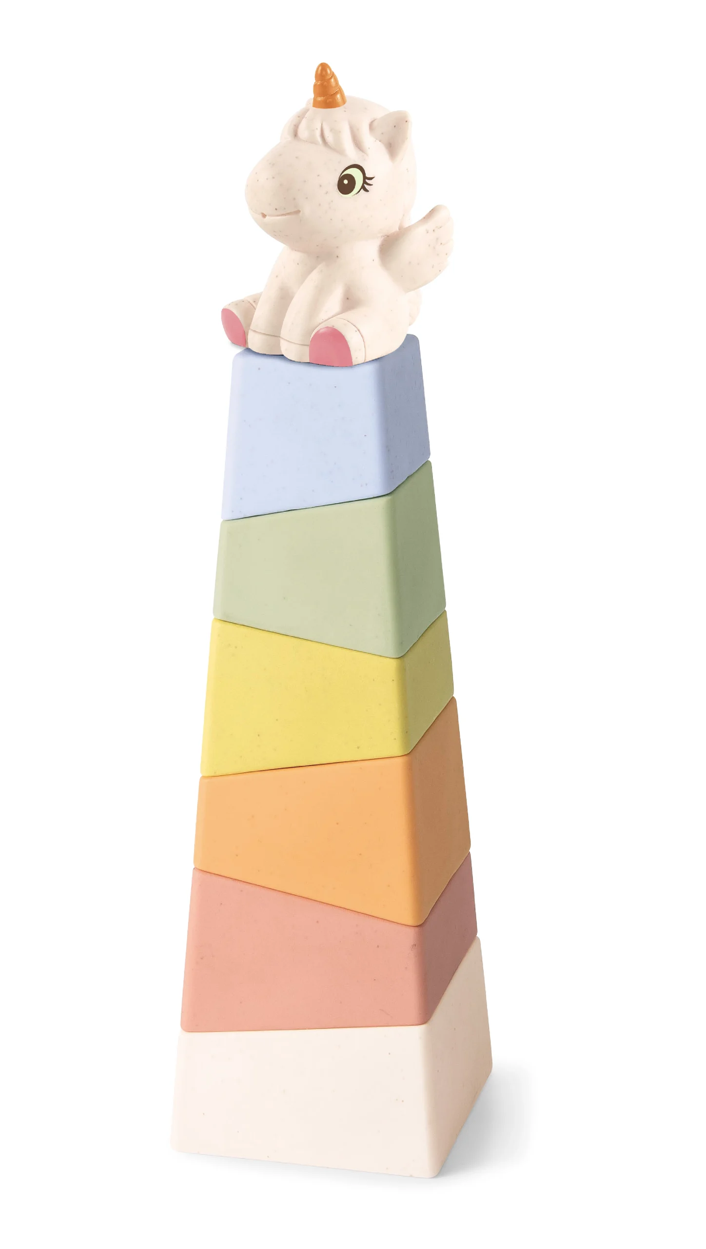 Kinder and Kids - Wheat Straw Unicorn Tower Stacking Game - (K30009) v:2312887