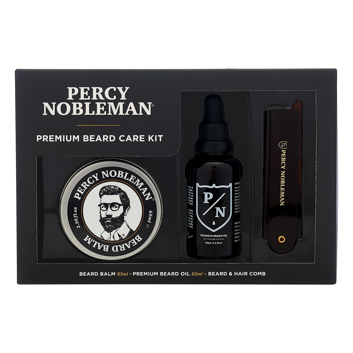 Percy Nobleman - Premium Beard Care Kit - Gratis frakt v:7439089