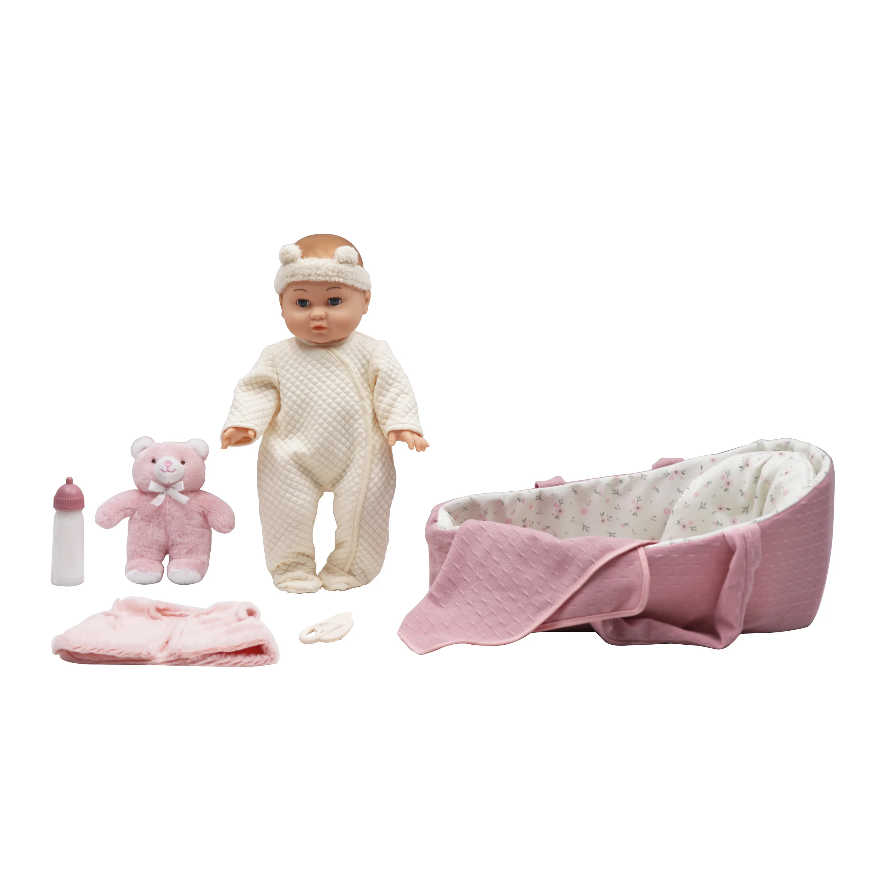 Happy Friend - Clara Doll 35cm with bassinet set (504248) v:9963214