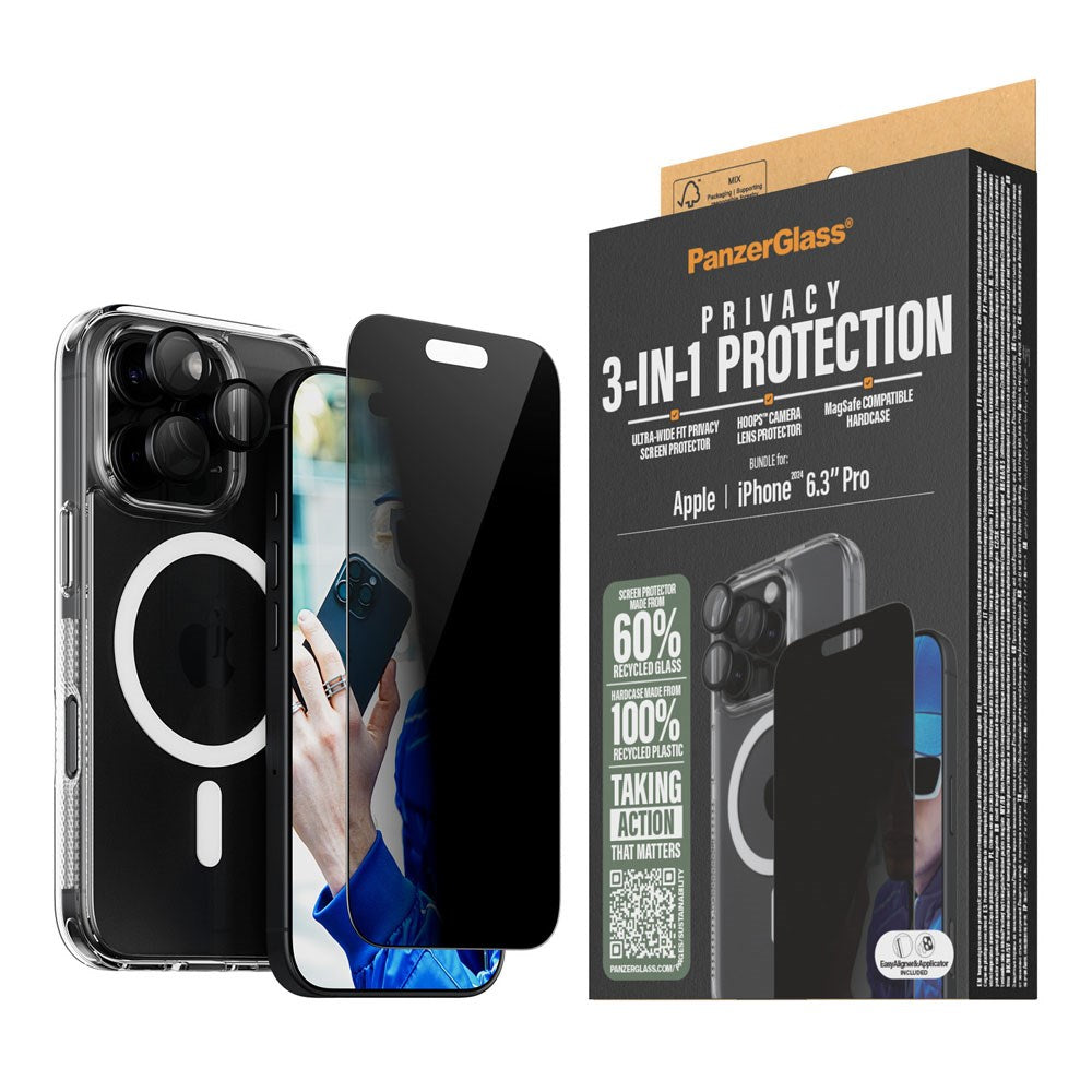 PanzerGlass – iPhone 16 Pro 3-in-1 Privacy Bundle – Gratis frakt v:1107512 PanzerGlass – iPhone 16 Pro 3-in-1 Privacy Bundle – Gratis frakt v:1107512