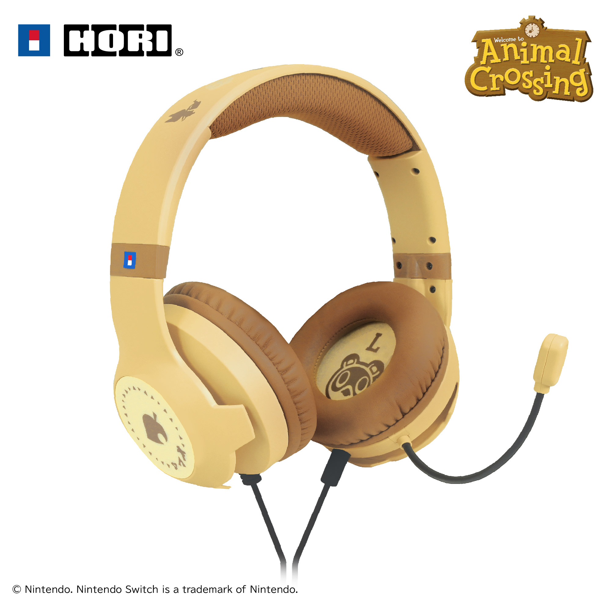 HORI - Gaming Headset - Animal Crossing Brown - Nintendo Switch 2 v:9144927