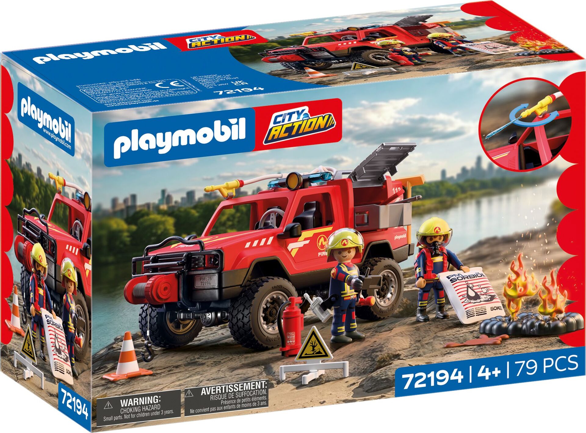 PLAYMOBIL - Fire Pickup Truck (72194) - Gratis frakt v:4463825