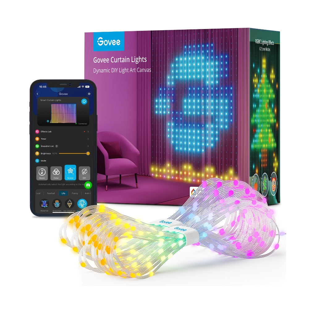 Govee - WiFi- og Bluetooth-gardinkit - Gratis frakt v:8167586