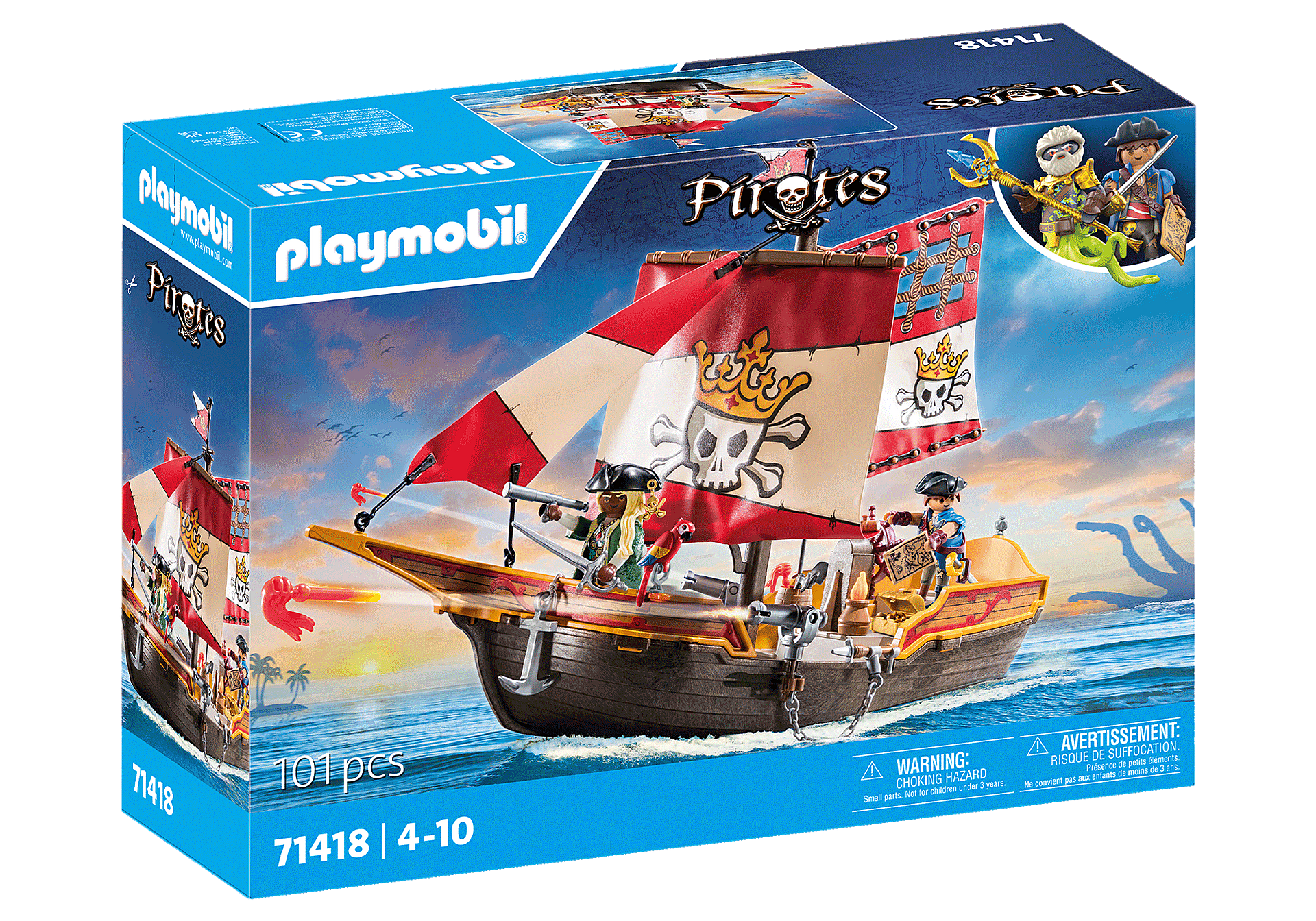 PLAYMOBIL - Pirate Ship (71418) - Gratis frakt v:6068353