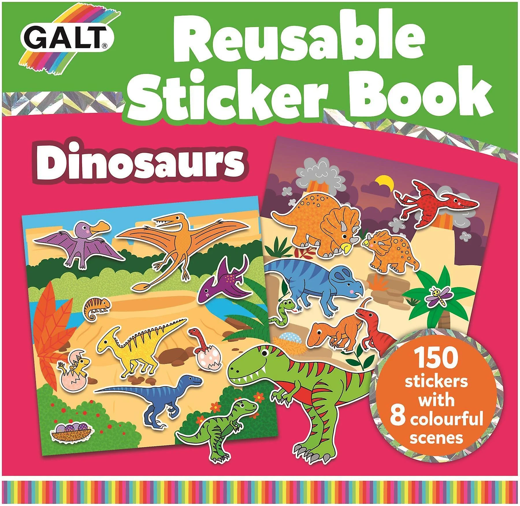 Galt - Reusable Sticker Book - Dinosaurs (55-1005101) v:4149451