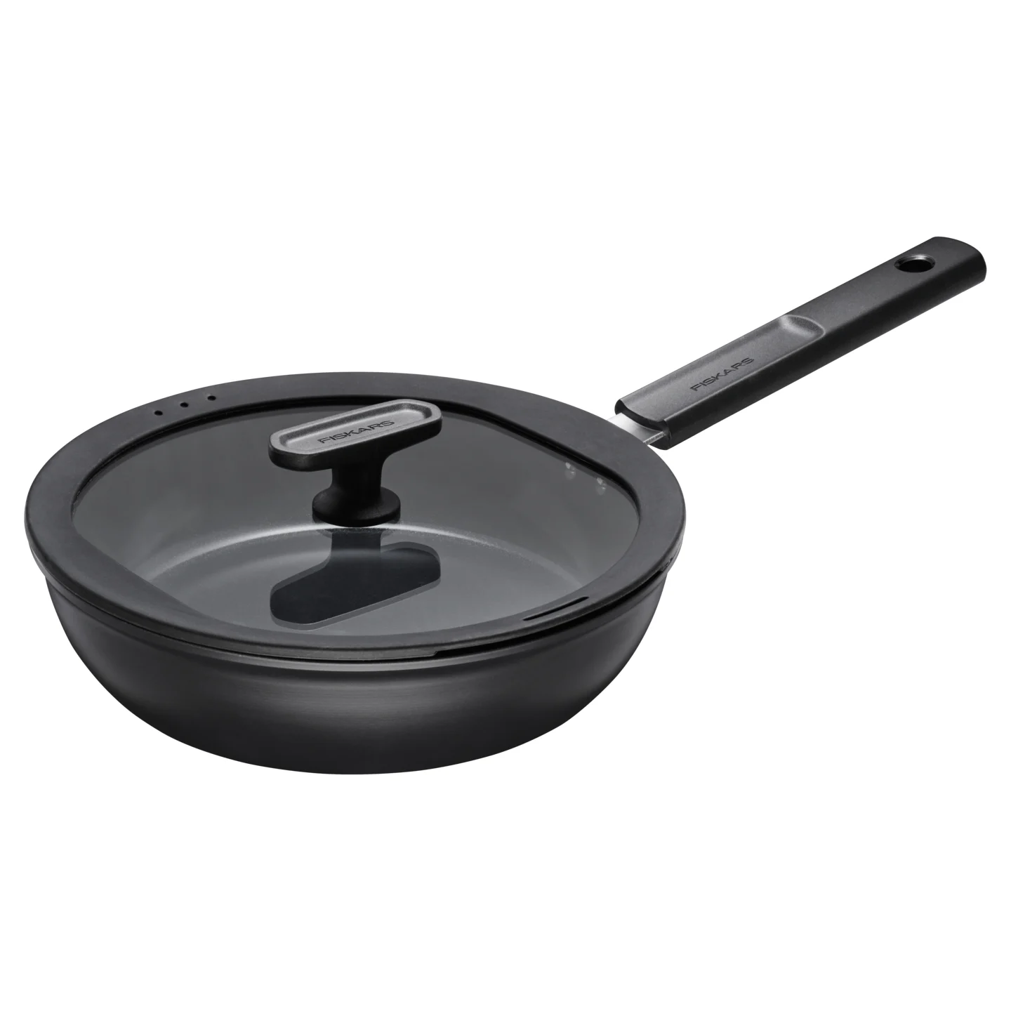 Fiskars - Hard Face Sautépanne 24 cm med lokk - 24.0 - 24 - Gratis frakt v:2542674