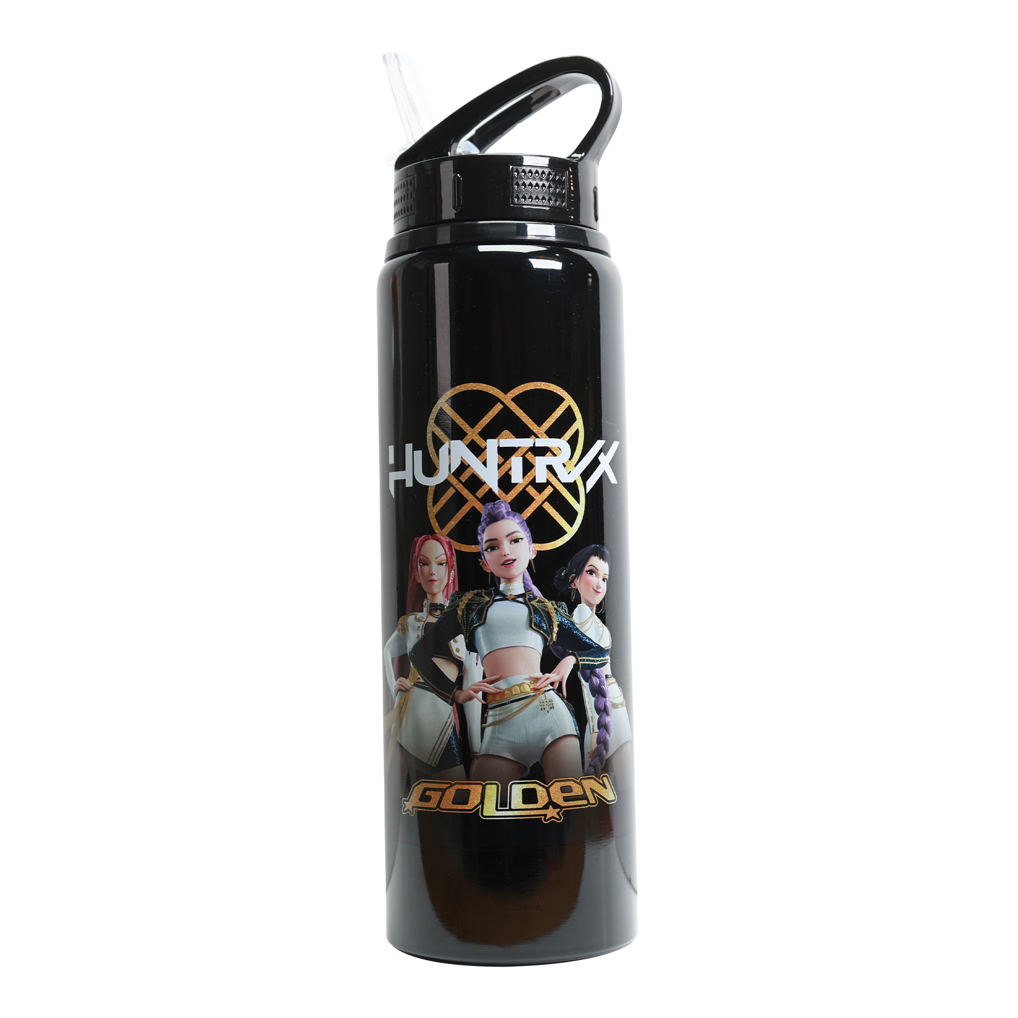 KPop Demon Hunters - Flip Top Drinking Bottle - Golden - 650ml v:4207116