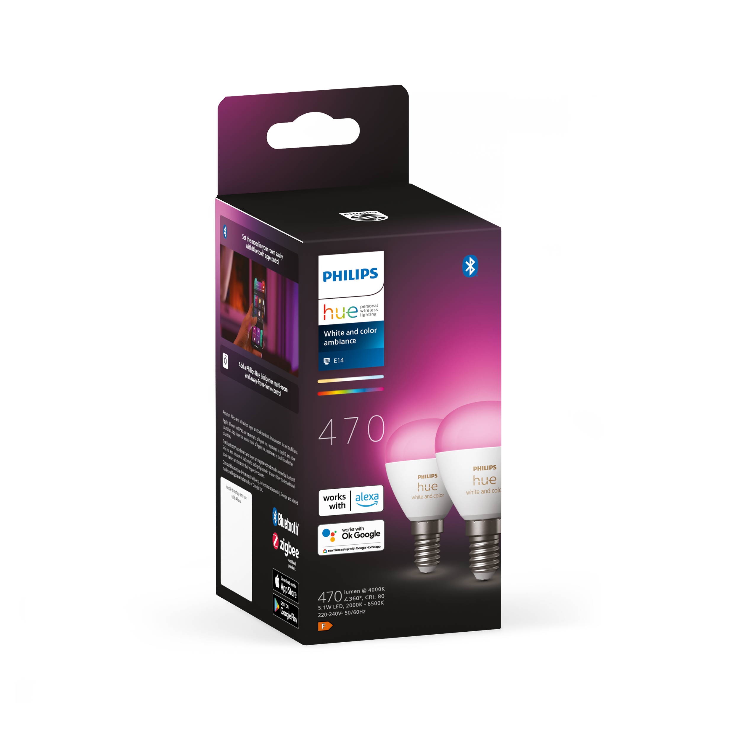 Philips Hue - WCA 5.1W Luster E14 2P E - Gratis frakt v:7289592