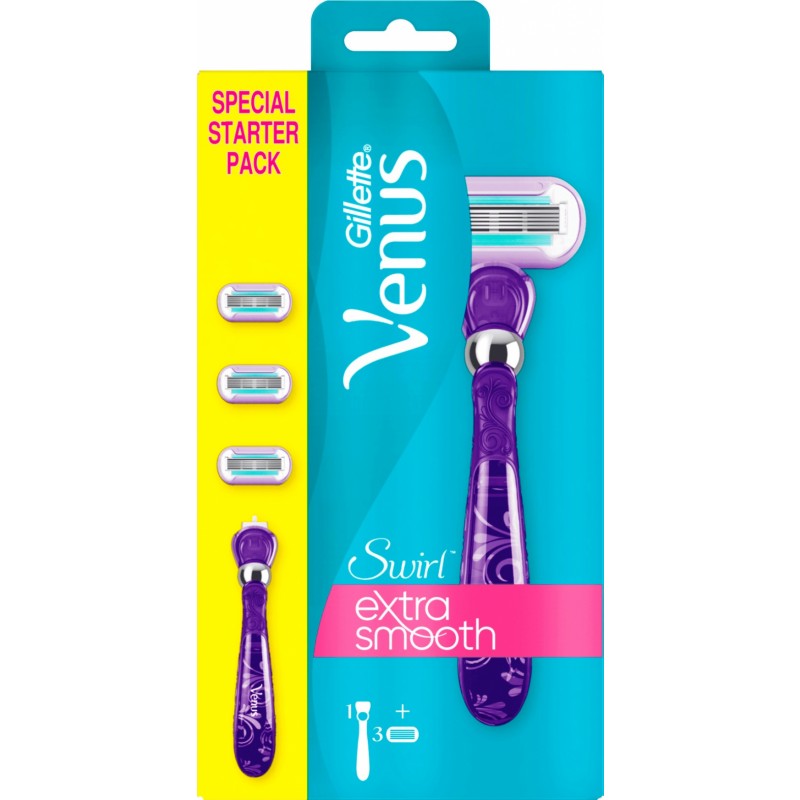 Venus - Swirl startsett 4 stk - Flexball Swirl håndtak & 3 x blader v:4105989