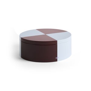 HAY – Tin Container Rund Ø20 cm – Vinrød & Isblå v:2725009