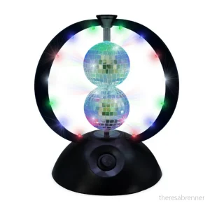 Music – Roterende Speilball med LED-lys – Multi-color – 240 mm height, 8 cm diameter balls v:2357363 Music – Roterende Speilball med LED-lys – Multi-color – 240 mm height, 8 cm diameter balls v:2357363