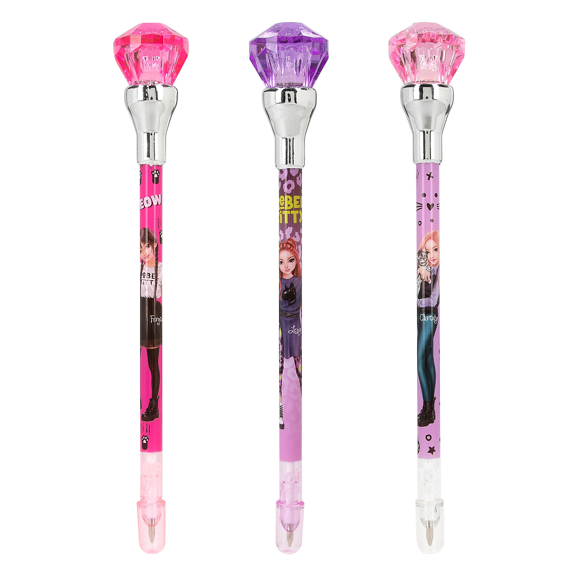 Topmodel - TOPModel Kulepenn med lys Rebel Kitty - Purple, Pink v:5336482