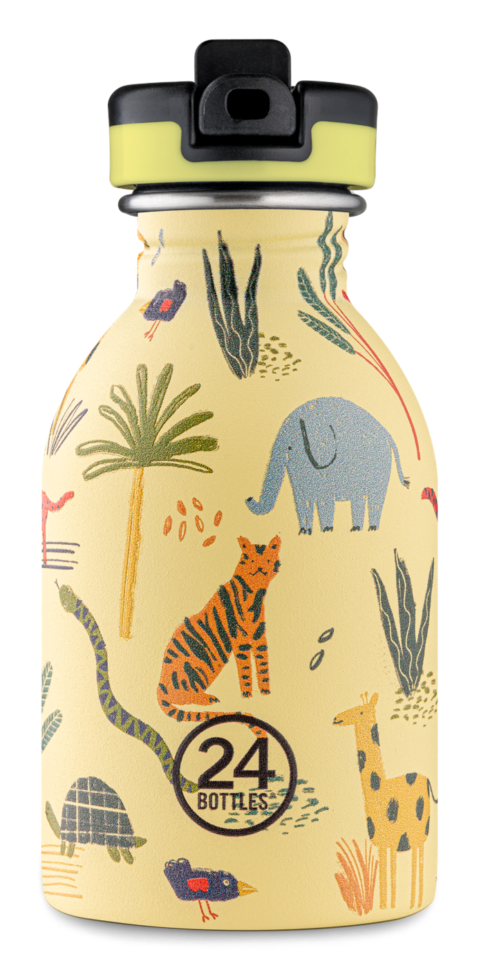 24 Bottles - Kids Collection - Urban Bottle 250 ml w. Sports Lid - Jungle Friends (24B933) v:1314568