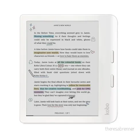 Kobo - Libra Colour E-Reader - White - Gratis frakt v:8283335