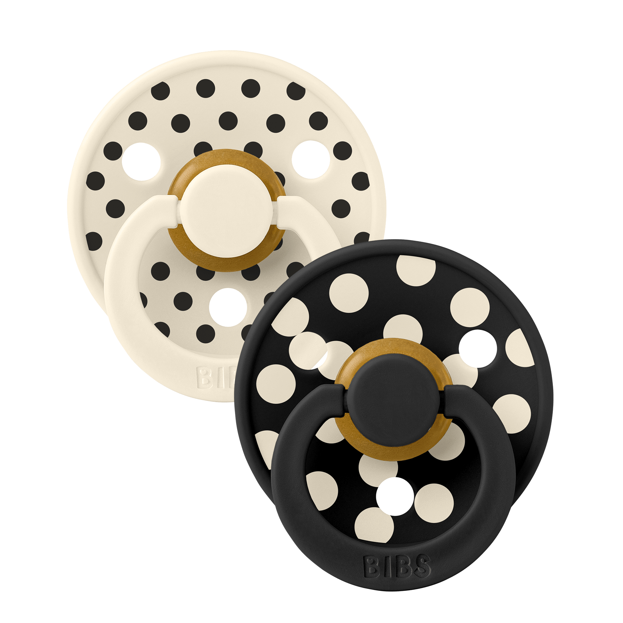 BIBS – Pacifier Studio Colour 2 PACK Polka Latex – Ivory/Black – Size 2 v:5168823 BIBS – Pacifier Studio Colour 2 PACK Polka Latex – Ivory/Black – Size 2 v:5168823