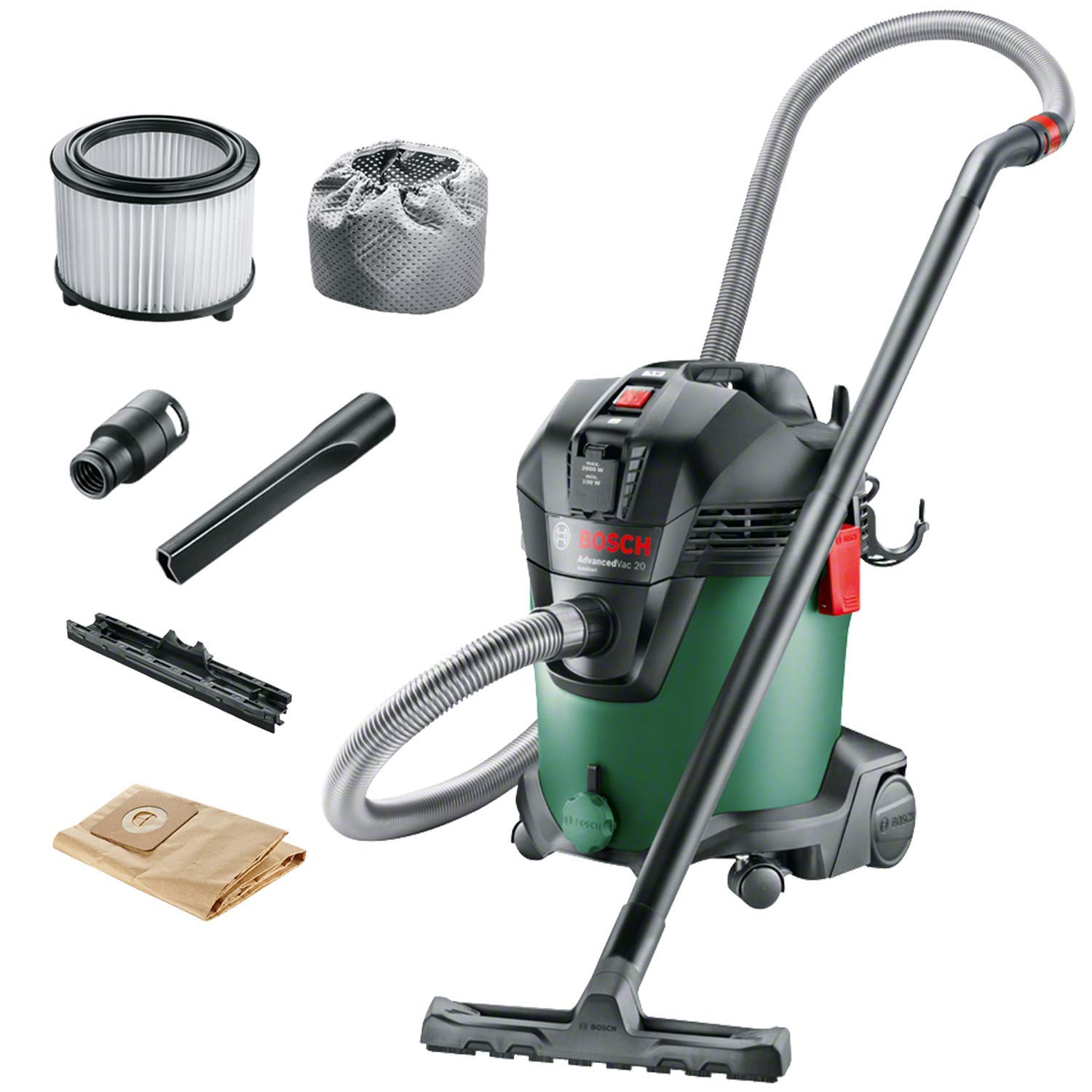 Bosch DIY – Advanced Vac 20 Wet And Dry Vacuum Cleaner 230v – E – Gratis frakt v:2864789