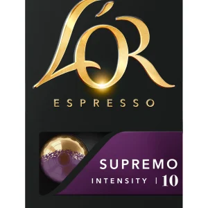 L’OR Aluminium Kaffekapsler – Supremo – Espresso – Intensitet 10 – Ristet & Søt v:5927243 L’OR Aluminium Kaffekapsler – Supremo – Espresso – Intensitet 10 – Ristet & Søt v:5927243