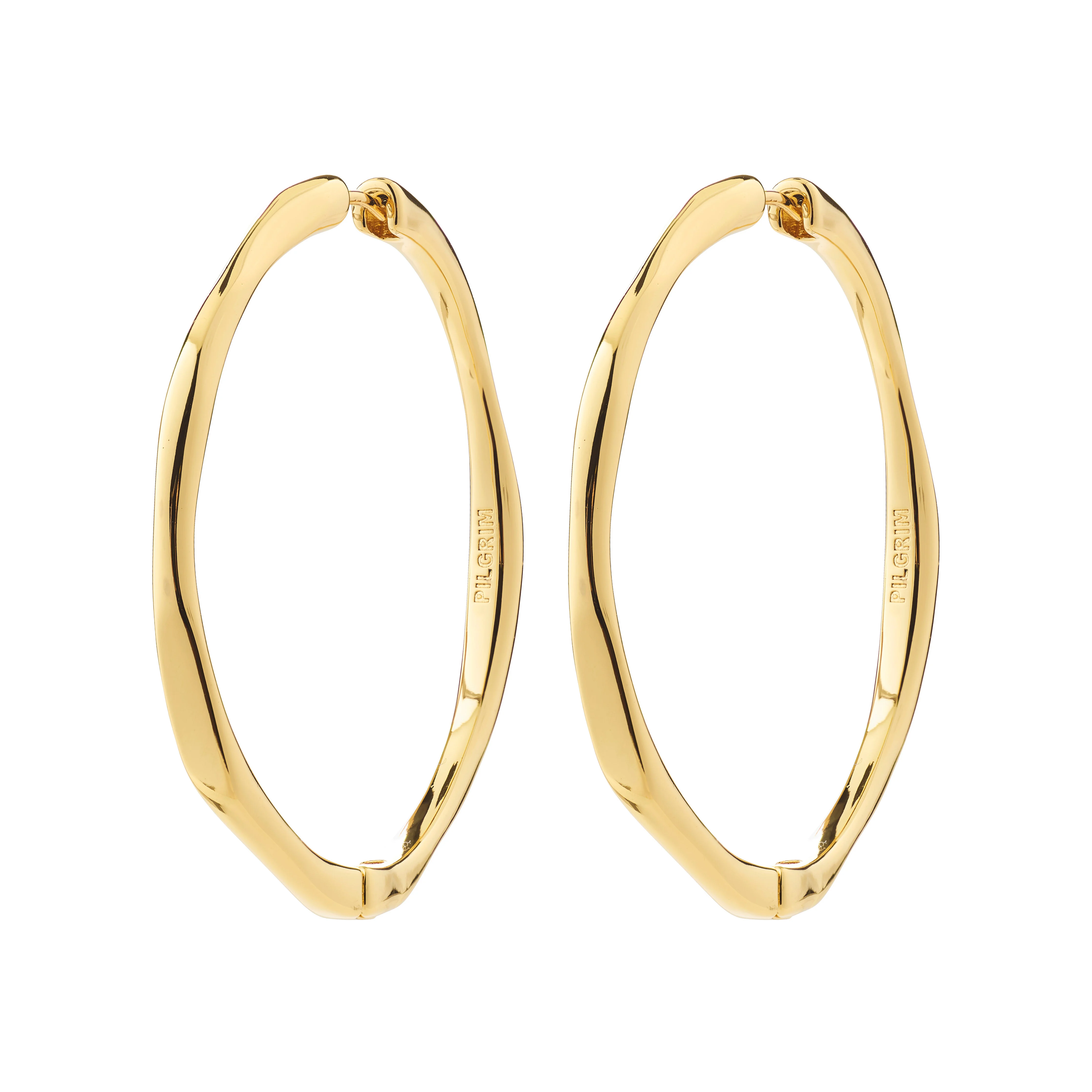 PILGRIM - PRESENCE Hoop Earrings - Gold-Plated - 45 mm v:6936041