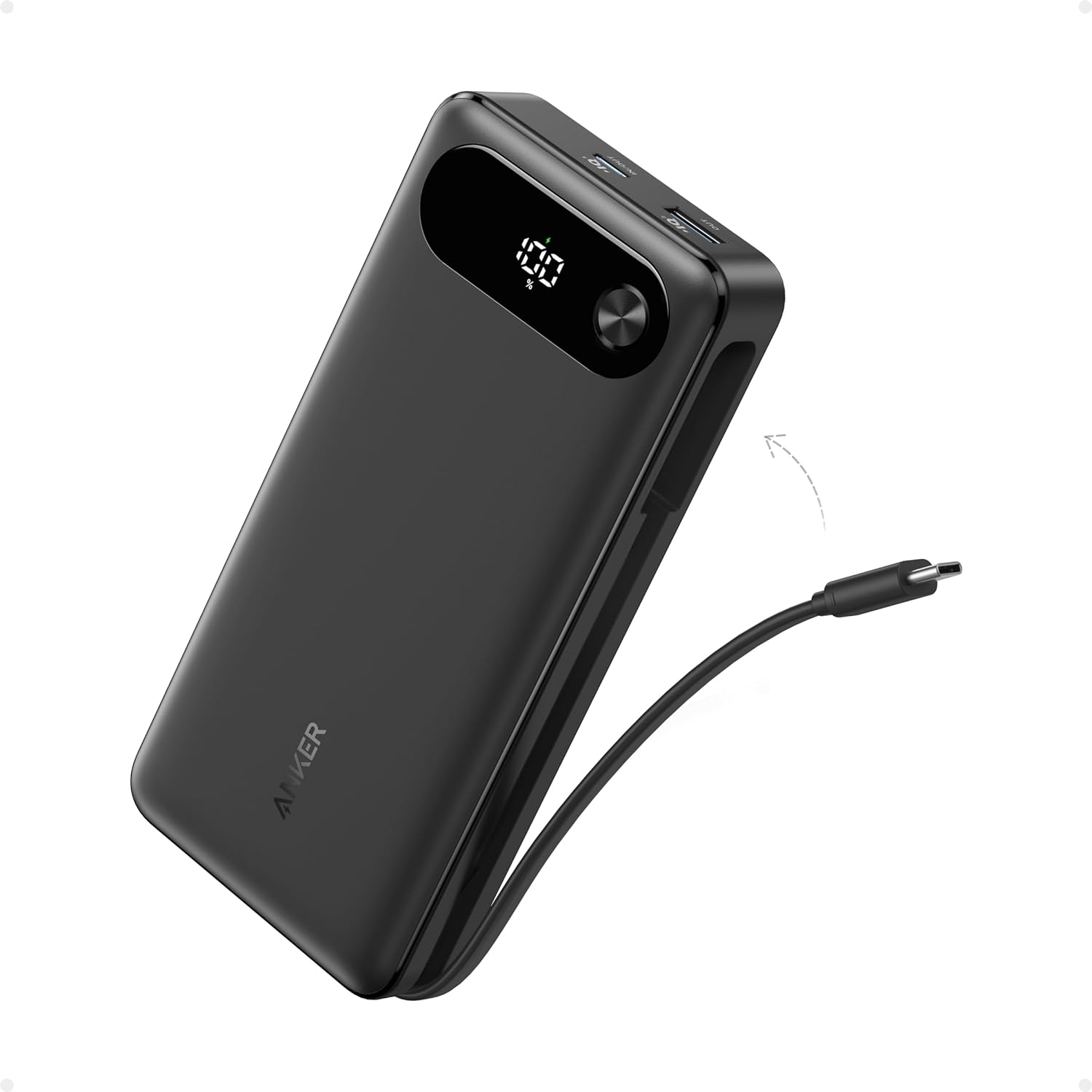 Anker – Prime 20 000mAh powerbank (200W), svart – Gratis frakt v:9305615