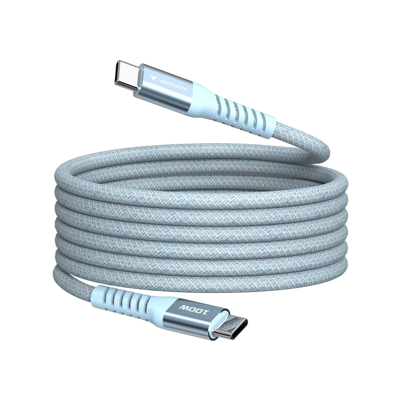 Verbatim - Sync & Charge Magnetic Cable - 100W USB-C to USB-C 120 cm - 120.0 - Blue - Blå v:9259864