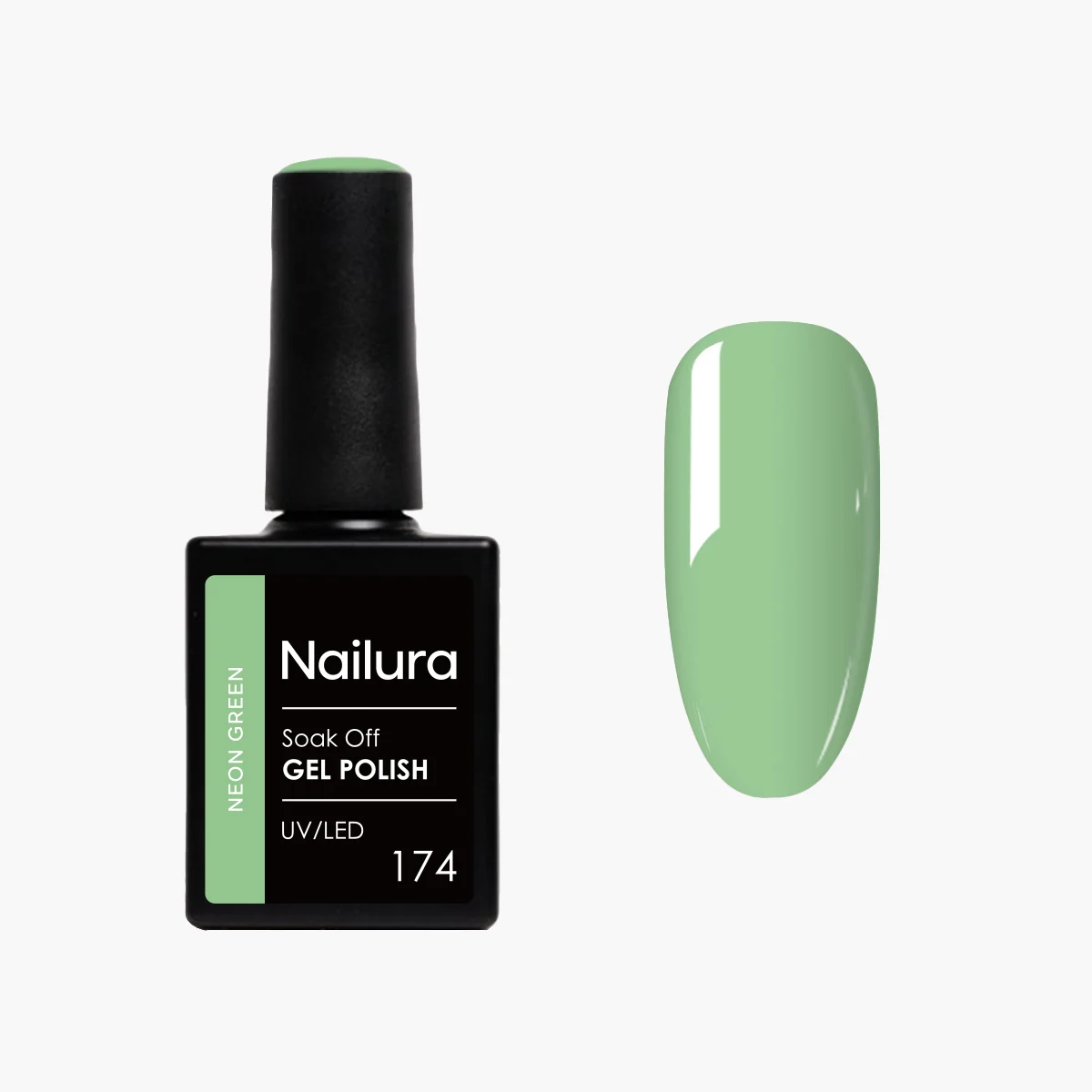 Nailura - Gel Polish 174 - Neon Green - 10 ml - Neon Green v:6684628