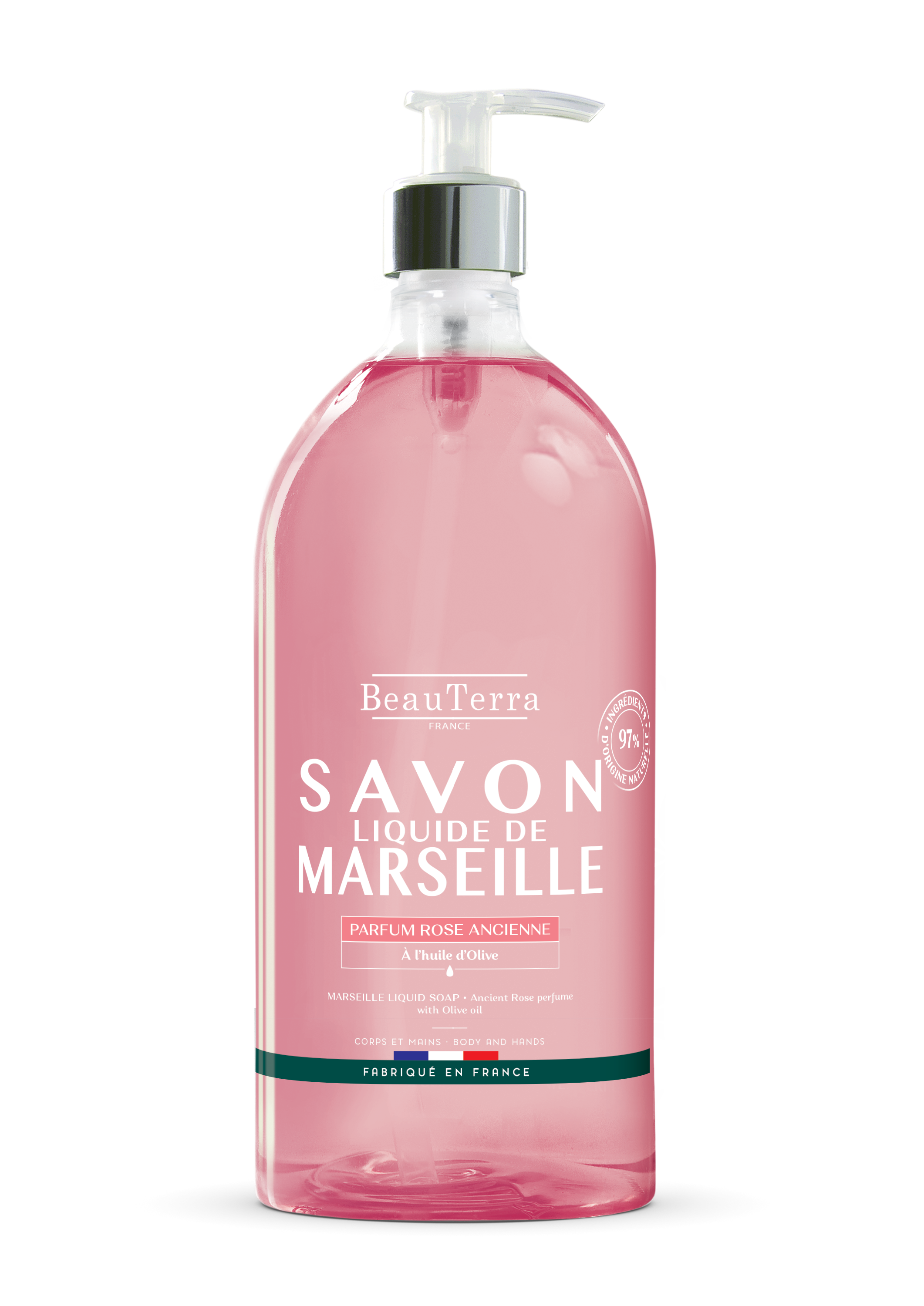 BeauTerra - Marseille Liquid Soap - Rose Ancienne - 1L v:6383253