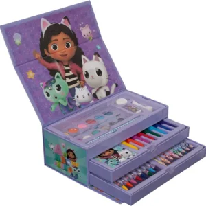 Coloring Case – GABBY DOLLHOUSE – set 52pcs in paper toolbox with handle v:2927015