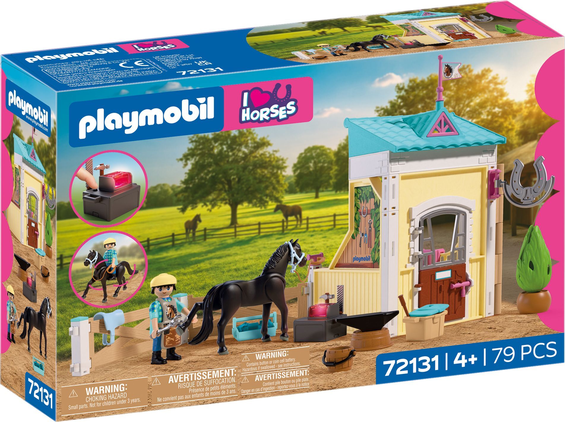 PLAYMOBIL - Small Stable with Farrier (72131) - Gratis frakt v:7763070