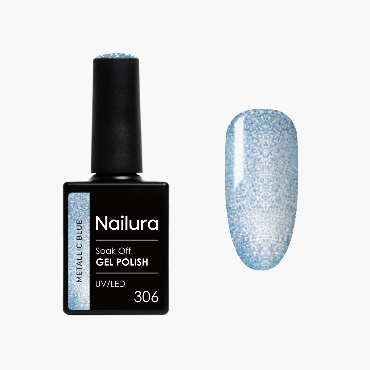 Nailura – Gel Polish 306 – Metallic Blue – 10 ml – Metallic Blue v:6700031 Nailura – Gel Polish 306 – Metallic Blue – 10 ml – Metallic Blue v:6700031