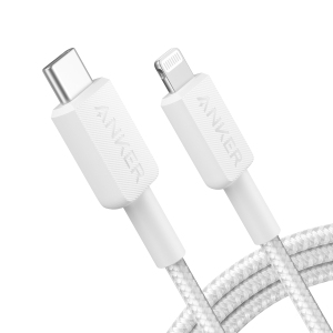 Anker – 322 USB-C til Lightning Kabel (6ft Flettet) – Hvit v:6466937 Anker – 322 USB-C til Lightning Kabel (6ft Flettet) – Hvit v:6466937