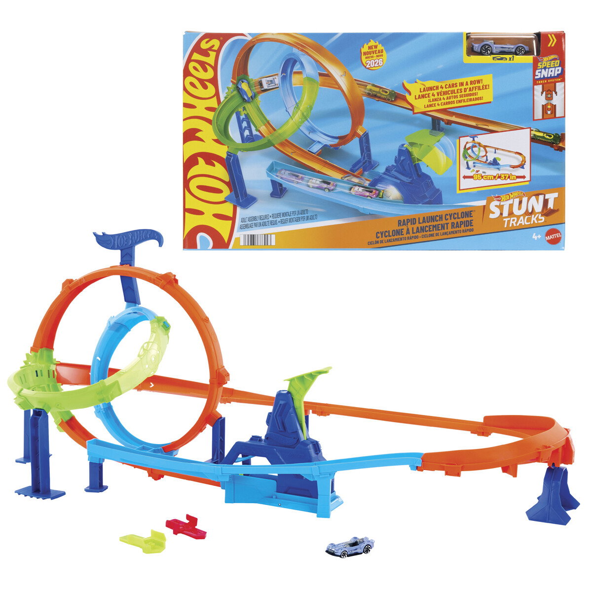 Hot Wheels - Stunt Tracks Double Loop Smash (JHK73) - Gratis frakt v:2644882