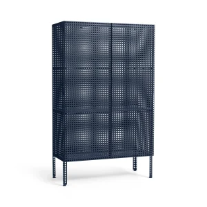HAY – Perforated Gulvskap Stor – H 146,5cm – Stålblå – Blue – Gratis frakt v:4662711
