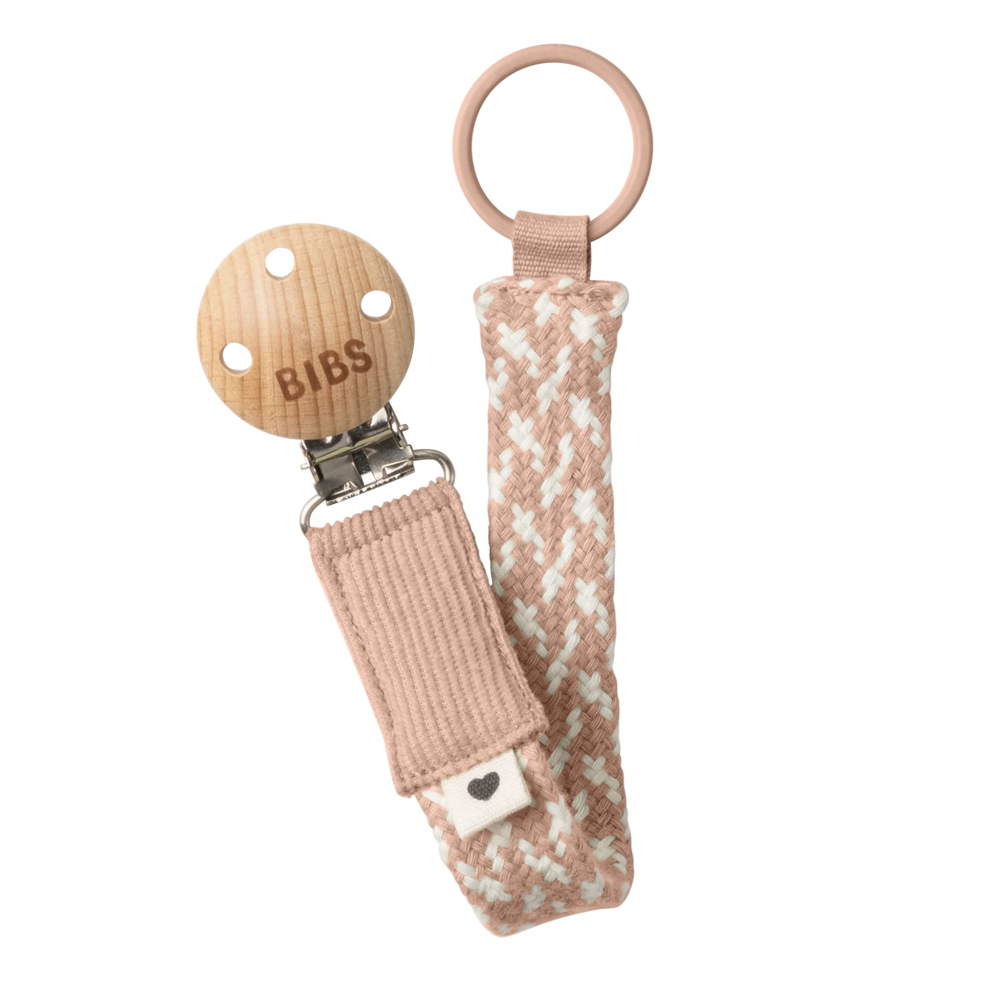 BIBS – Pacifier Clip Braided – Blush/Ivory – Onesize v:6066729 BIBS – Pacifier Clip Braided – Blush/Ivory – Onesize v:6066729