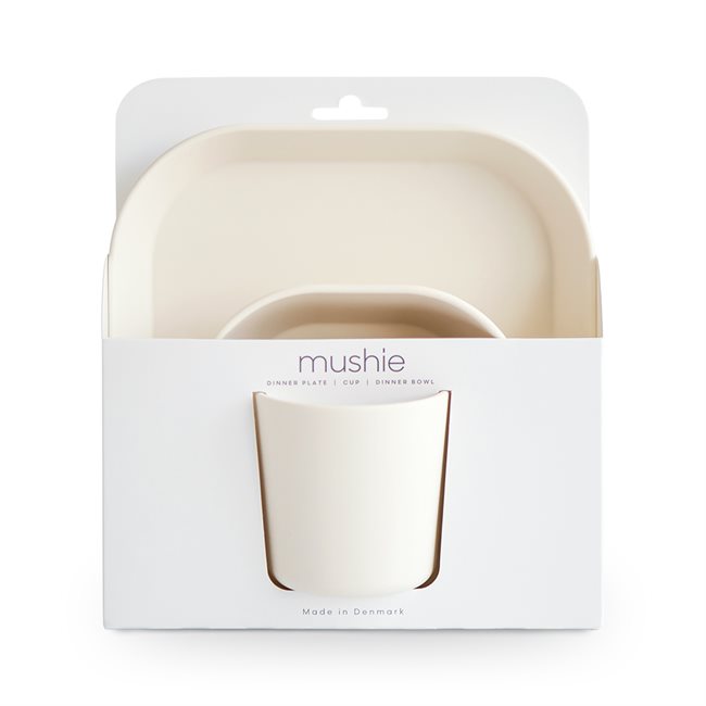 Mushie - Dinner Set Square - Ivory v:8838983