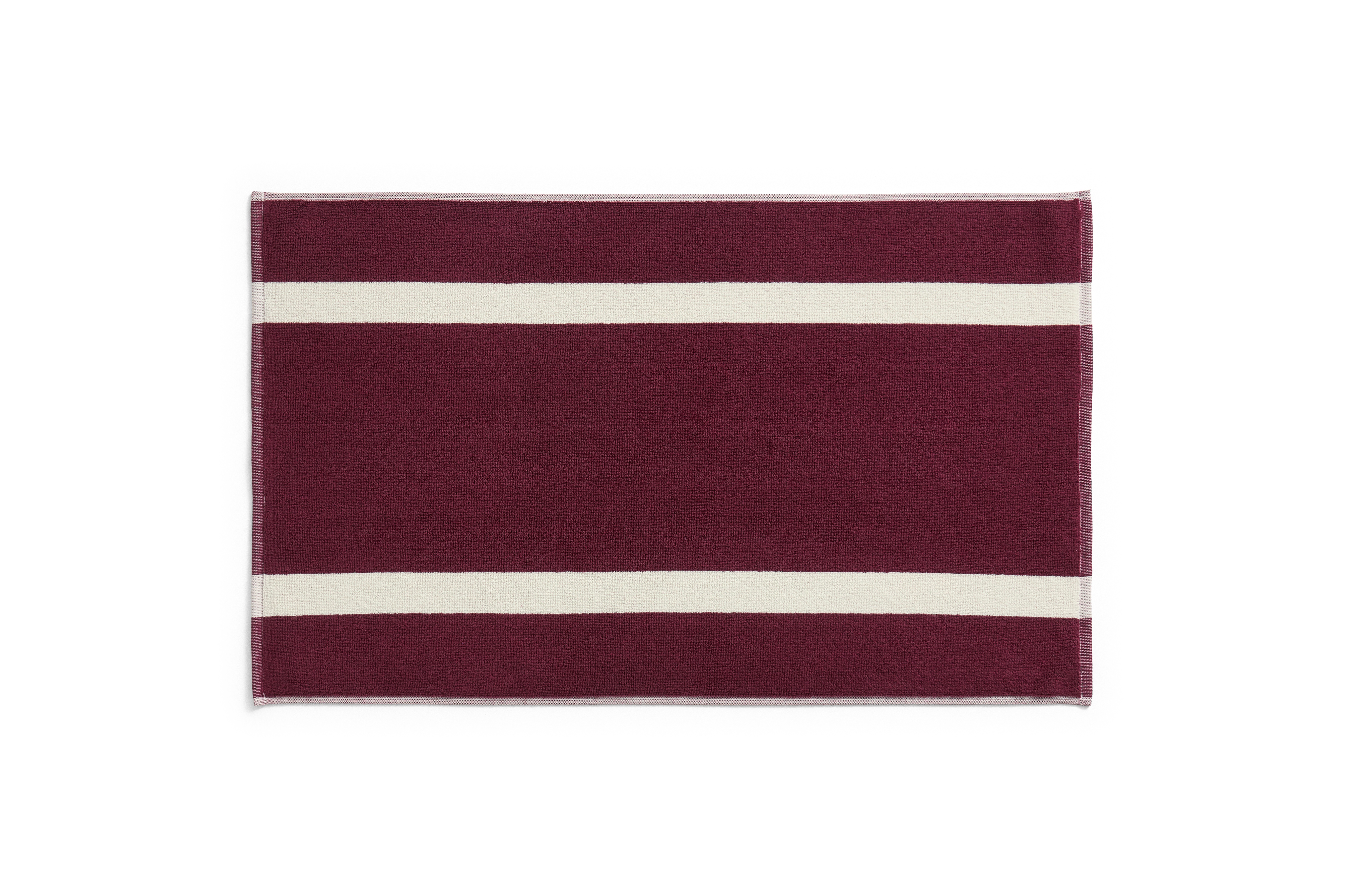 HAY - Stripete Badematte - W50 x L80 cm - Burgund - Burgundy v:9359812