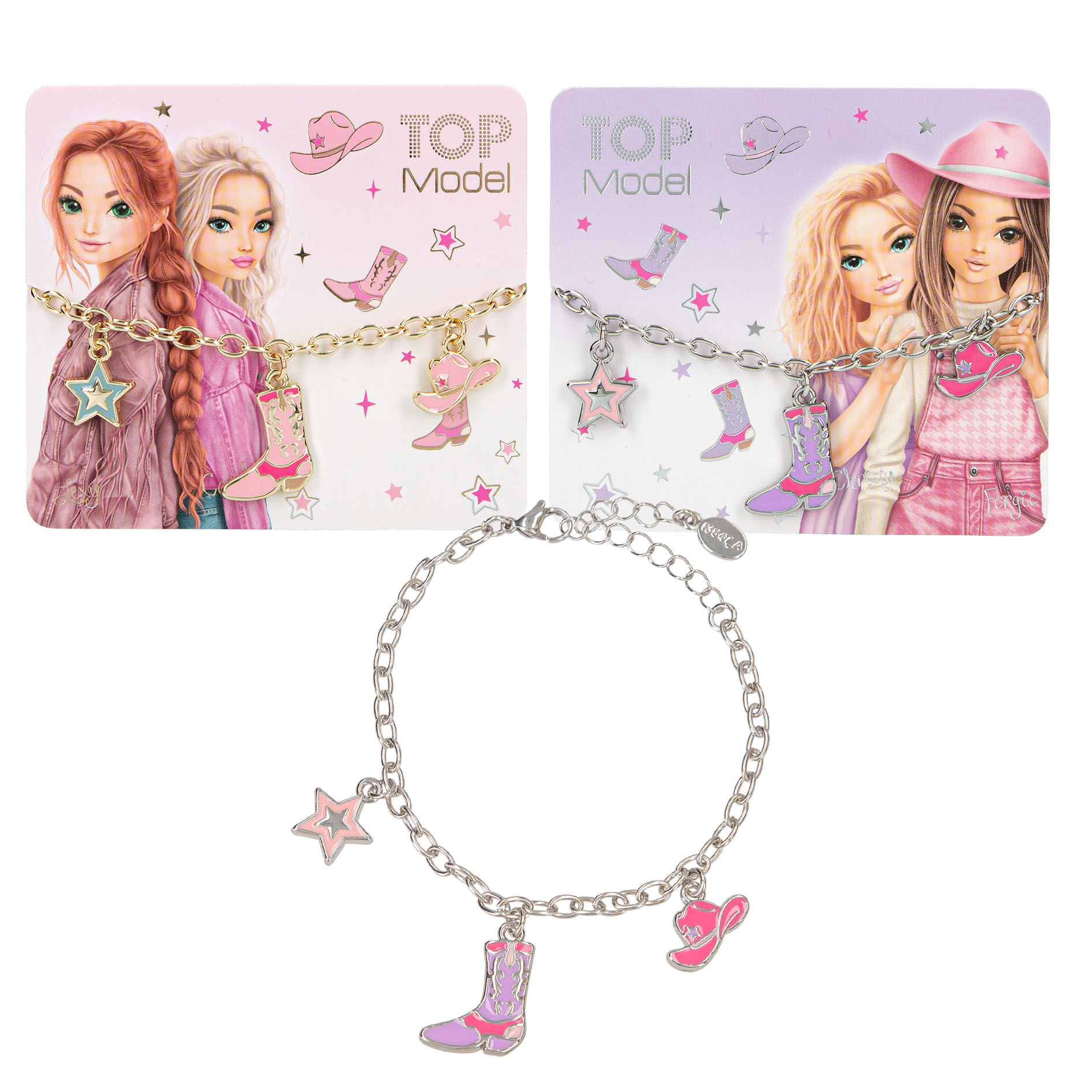 TOPModel - Bracelet with Charms - Cowgirl - Adjustable Length 18 cm + 5 cm Extension (413847) v:1134789