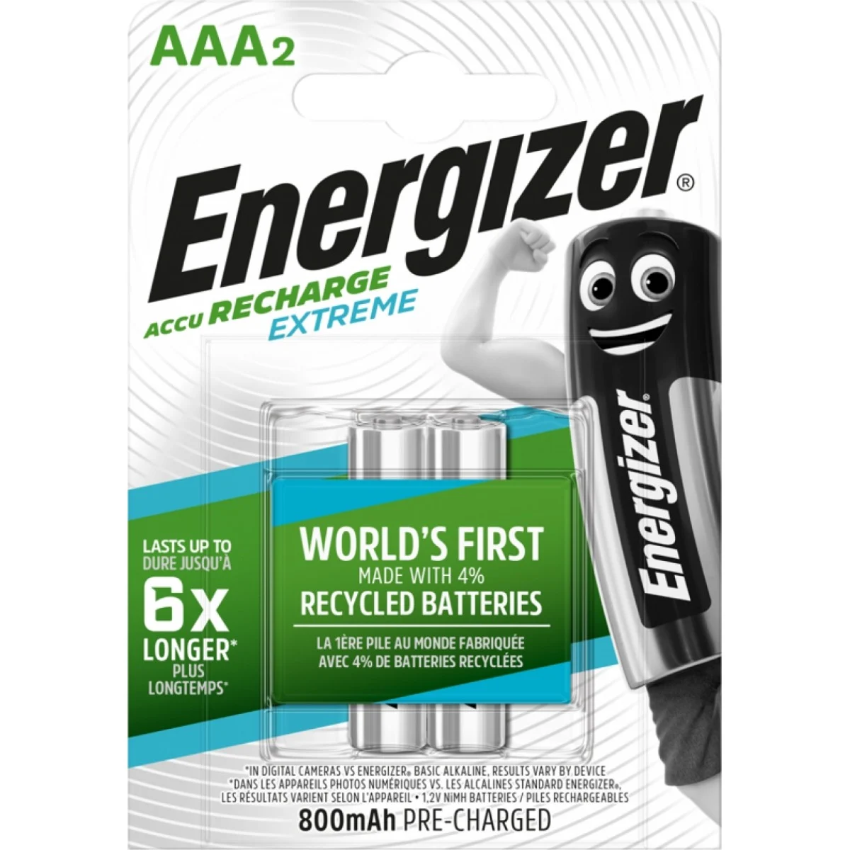 Energizer – Recharge Extreme Eco AAA 800mAh 2 pack v:7174131 Energizer – Recharge Extreme Eco AAA 800mAh 2 pack v:7174131