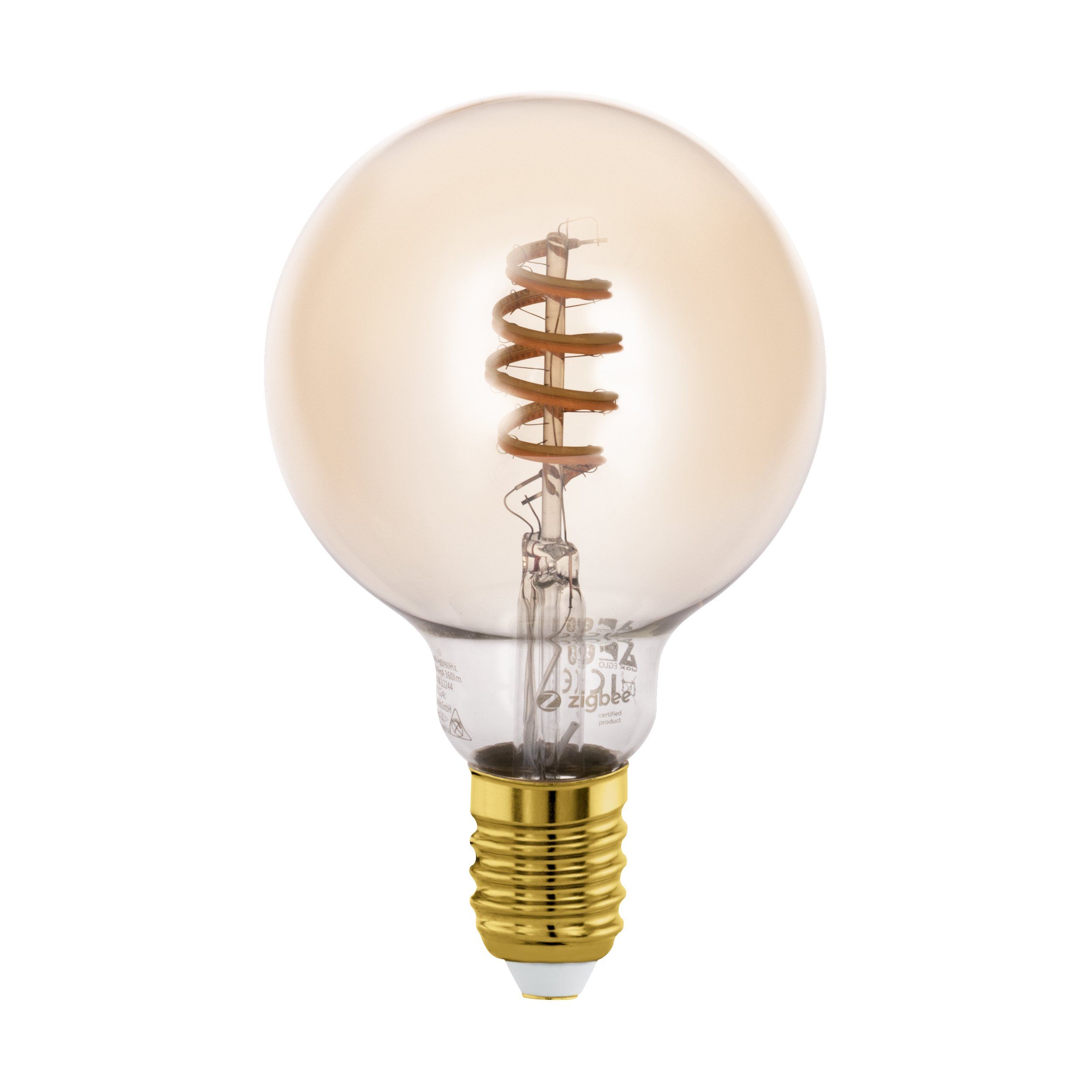EGLO – E27 G95 Spiral LED Lyspære – Amber – Tunable White – Zigbee & Bluetooth v:2653018 EGLO – E27 G95 Spiral LED Lyspære – Amber – Tunable White – Zigbee & Bluetooth v:2653018