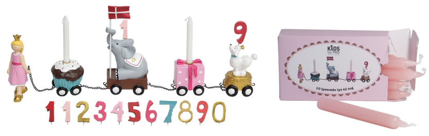 KIDS by FRIIS – Birthday Princess 11 Numbers & Light Pink Candles - 10 pcs. (Bundle) - Gratis frakt v:1255885