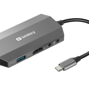 Sandberg – USB-C 6in1 Travel Dock – Gratis frakt v:2920005 Sandberg – USB-C 6in1 Travel Dock – Gratis frakt v:2920005