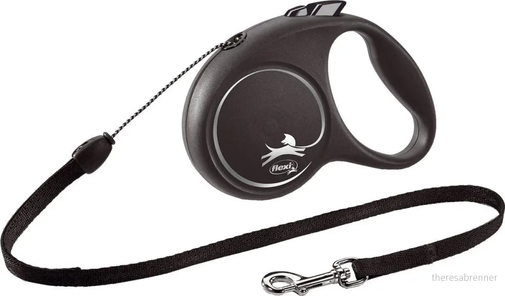 Flexi - Lead Black Design - S - 5m Line - Black - Max12Kg v:5761172