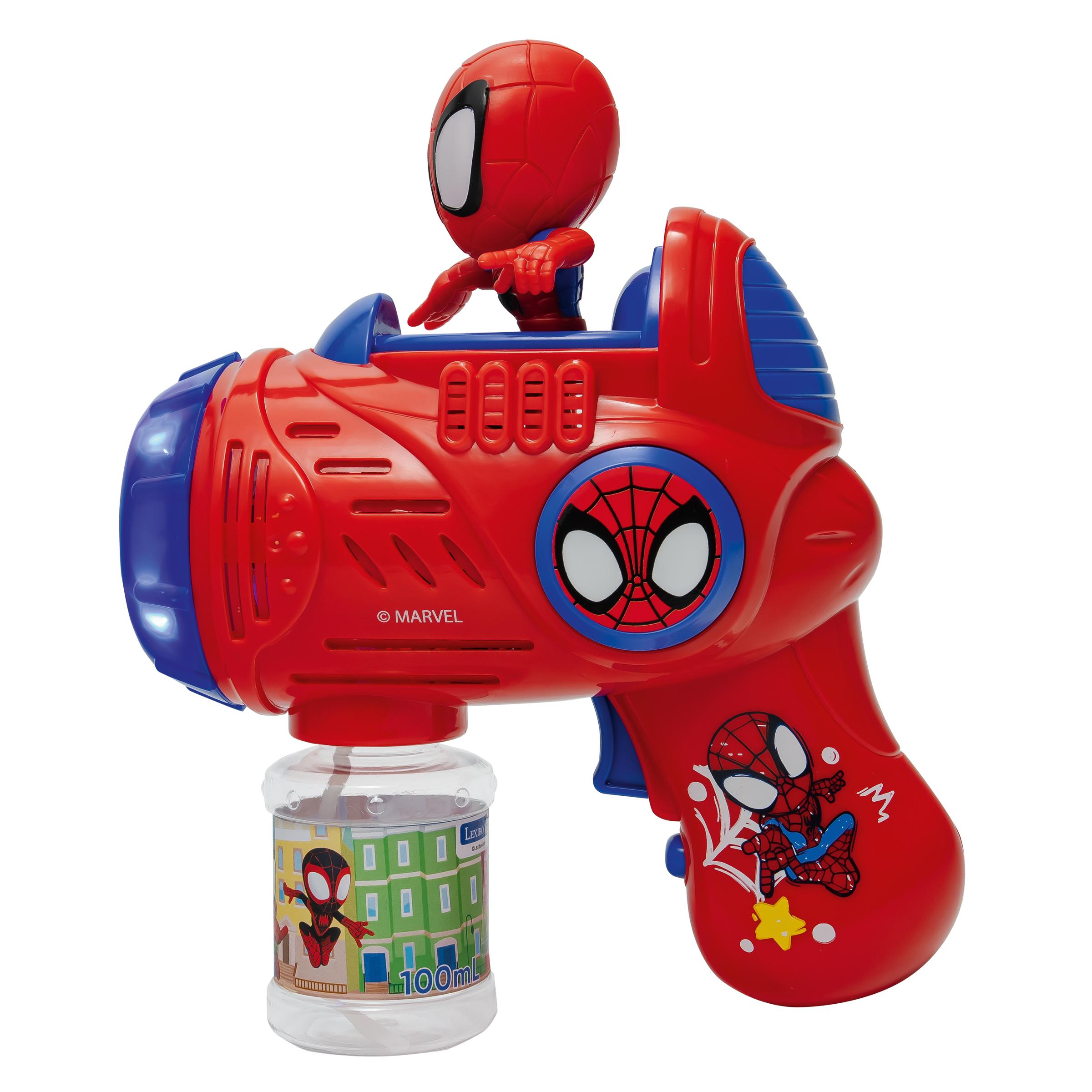 Lexibook – Spidey & His Amazing Friends Electronic Bubble gun with 3D figurine and light & sound effects (PRB30SP) v:5770998