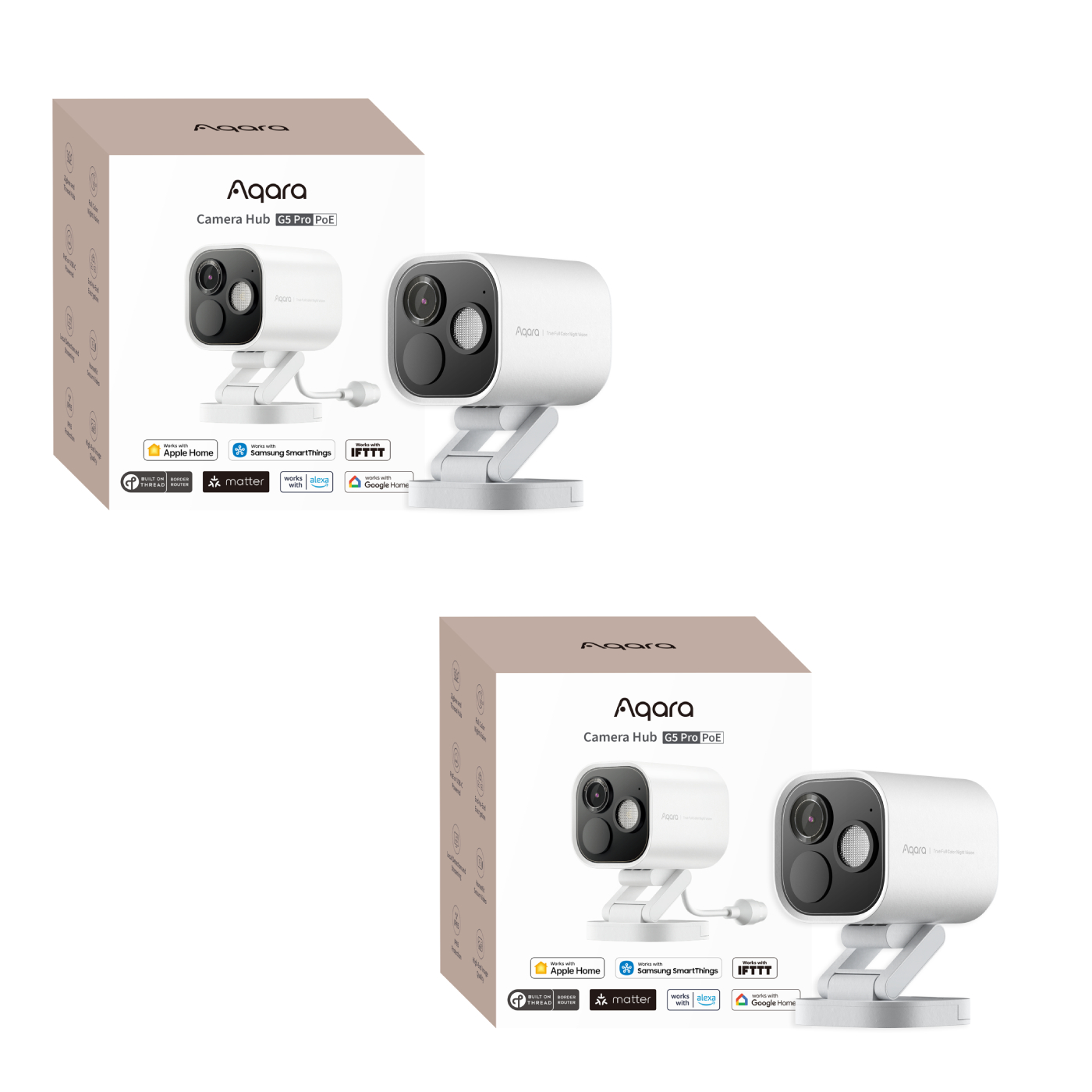 Aqara – 2x Camera Hub G5 Pro (PoE, White) – Bundle – Gratis frakt v:4507512