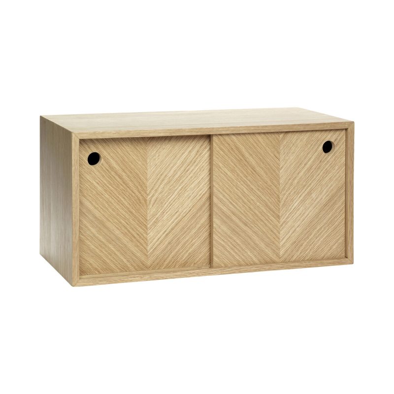 Hübsch – Herringbone Hylle – 40x20xH20 cm – Natur - Gratis frakt v:4804244